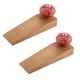 2 Pieces Red Calla Lily Brown Etched Ceramic Door Stopper